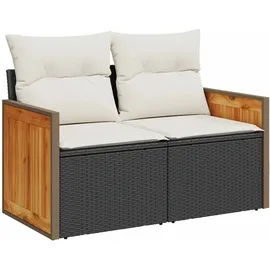 vidaXL Garten-Lounge-Set 8-tlg. schwarz