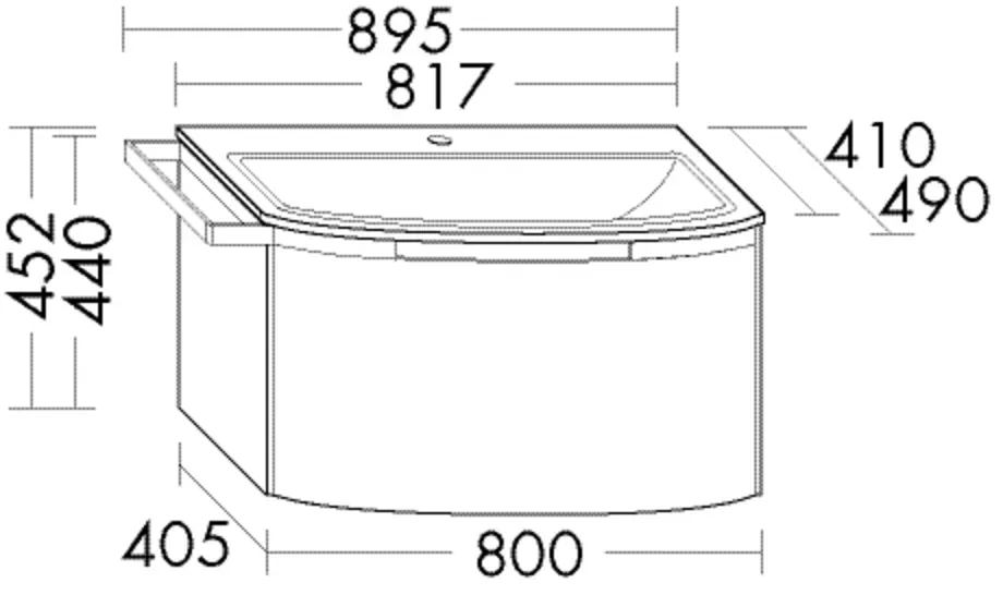 Burgbad Keramik Waschtisch-Set YSO PG2 HGL Eiche Natur/Taupe, SFAE081RF2178C0040 SFAE081RF2178C0040