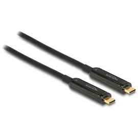 DeLock USB-C Kabel Video/Audiokabel Schwarz 25 m