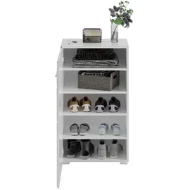 VCM Linus 55 x 96 x 37 cm weiß hochglanz / weiß