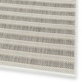 Primaflor Primaflor-Ideen in Textil Teppich Outdoorteppich RENEW - Stripes, Made in Belgium, rechteckig, Höhe: 4 mm, Flachgewebe, geometrisches Muster, In- und Outdoor geeignet beige|grau 120 cm x 170 cm x 4 mm