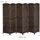 Relaxdays Paravent Raumteiler, HxB: 170x240 cm, Faltbarer Raumtrenner, 6-teiliger Sichtschutz, Holz & Papierseil, braun