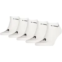 Head Unisex Sneaker Socken, Vorteilspack - Kurzsocken, einfarbig Weiß 35-38