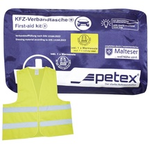 PETEX 43939705 Plus blau DIN 13164:2022 inkl. Warnweste gelb EN 20471 Verbandtasche Inkl. Warnweste