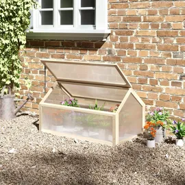 Outsunny | Frühbeet - 90Lx52Wx49.5Hcm - Naturholz