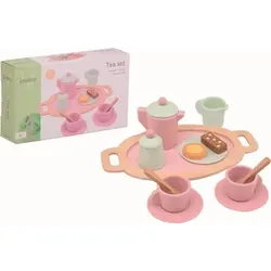 JOHNTOY 80038 Jouéco® - Tee Set aus Holz, 15-teilig