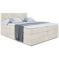 Altdecor Boxspringbett Creme, Holzwerkstoff, Höhe ca. 20 cm 160x200