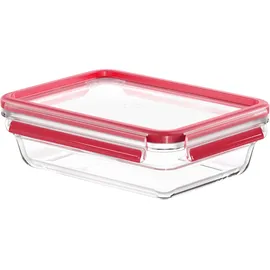 Emsa Frischhaltedose rechteckig rot 16,7 cm x 22,6 cm x 7 cm 1,1 l 4-teiliges Set