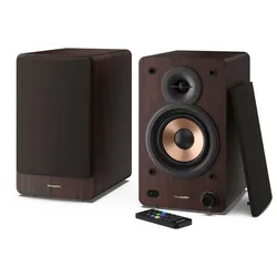 Sharp BOOKSHELF SPEAKERS, 2-Wege, 2.0 Kanäle, Verkabelt & Kabellos, 60 W, Braun