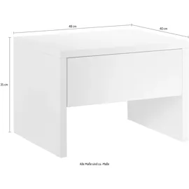 Hasena Nachtschrank Salva 48 x 40 x 35 cm Weiß