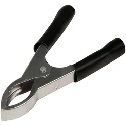 Krokodilklemme mit Griffen, teilisoliert, 82mm, 20A, schwarz