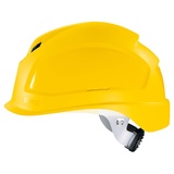 Uvex Pheos B-S-WR Schutzhelm - Belüfteter Arbeitshelm für die Baustelle - gelb