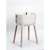 Plastia Pflanzkübel hoch Urbalive elfenbein weiß Kunststoff