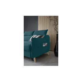 miuform Eckcouch Velours 2-Sitzer Türkis