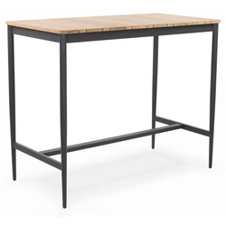 Bartisch Luna - 135 x 70 cm, Teak natur, Aluminium