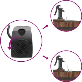 vidaXL Gartenbrunnen mit Pumpe 60x60x94 cm Braun