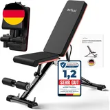 DH Fitlife Hantelbank Klappbar Verstellbar | Schrägbank & Flachbank Für Bankdrüc