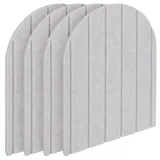Btstil 3D Wandpaneele, 4 Stück 43 x 32 cm Wandschutz Filz-Paneel Dekorative Wandpaneele, Selbstklebend Antikollision Wandaufkleber für Schlafzimmer, Kinderzimmer (Beige)