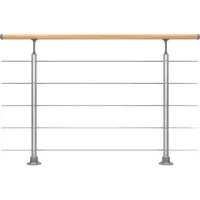 DOLLE Geländer-Set 150 cm Aluminium/Edelstahl/Buche