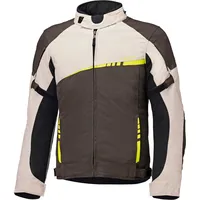 Held Renegade 2, Textiljacke wasserdicht - Dunkelbraun/Beige/Neon-Gelb - 5XL