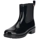 Tommy Hilfiger Damen Gummistiefel Flag Rainboot Rutschfest, Schwarz (Black), 38