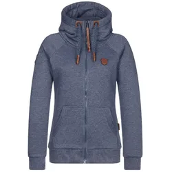 Naketano Damen Kapuzenjacke Brazzo - Indigo Blue Melange, Gr. L