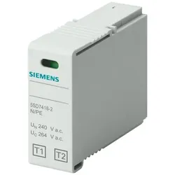Siemens 5SD74182 Steckteil T1/T2, N-PE, Nennspannung UN 240V A.C. UC 264V A.C., IIMP 50kA