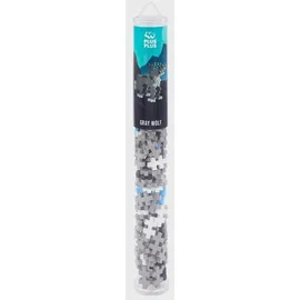 Plus Plus Plus-Plus 9604274 Kreativ-Bausteine Tube, Wolf, Geniales Konstruktionsspielzeug, 100 Kreativ Bausteine