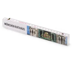 Metrie bedruckter Zollstock Geschenk | Münchner Glockenspiel