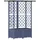 vidaXL Hochbeet mit Rankgitter und Dach 124 x 40 x 138 cm Grau