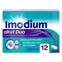 Imodium akut Duo - bei akutem Durchfall, Blähungen & Krämpfen
