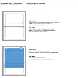 Kutti Raffrollo KUTTI "Enya" Gr. 1, weiß, B:45cm H:140cm, Ausbrenner, Obermaterial: 65% Baumwolle, 35% Polyester, Raffrollos, Montage ohne Bohren, incl. Fensterhaken