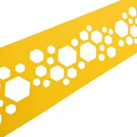zaun|zu® Sichtschutzstreifen PREMIUM Dekor Hexagon 255 x 15 cm Gelb