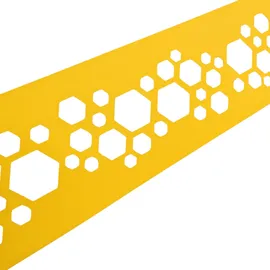 zaun|zu® Sichtschutzstreifen PREMIUM Dekor Hexagon 255 x 15 cm Gelb