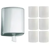 jm metzger gmbh 1 Rollenhandtuchspender Jofel Azur Midi Box Weiß + 6 Handtuchrollen