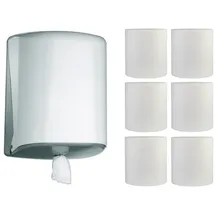jm metzger gmbh 1 Rollenhandtuchspender Jofel Azur Midi Box Weiß + 6 Handtuchrollen