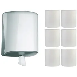 jm metzger gmbh 1 Rollenhandtuchspender Jofel Azur Midi Box Weiß + 6 Handtuchrollen