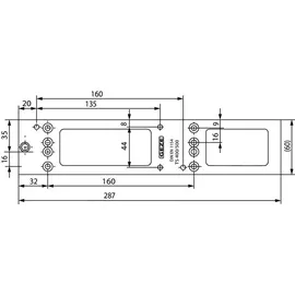 GEZE Montageplatte für TS 4000/TS 5000 weiß 9016