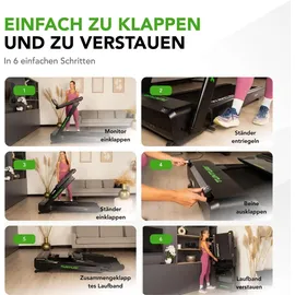 Tunturi Laufband - Walking Pad - Klappbar - Cardio Fit T60 schwarz