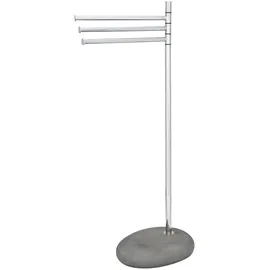Wenko Pebble Handtuchständer 3-armig Grau/Silber