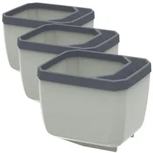 Gusta Garden Herbs Buddy 14,8 x 14,3 x 15,3 cm Hellgrau Komplettset