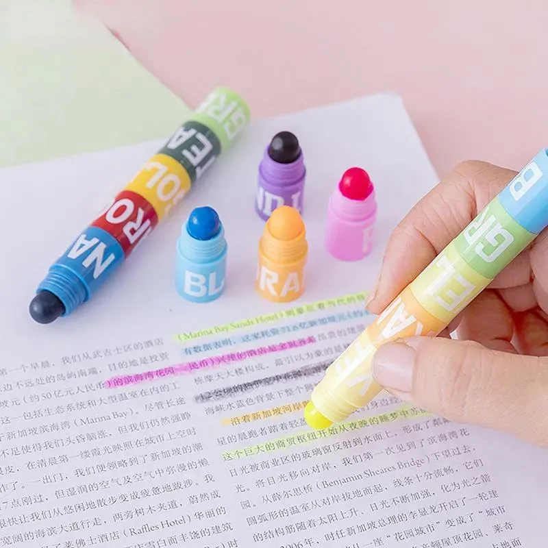 1 Stück Mini Bibel Textmarker Vintage Bonbonfarben Pastell Gel Textmarker Stift Marker Graffiti Stift