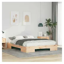 vidaXL Bodenbettgestell 160 x 200 cm Braun