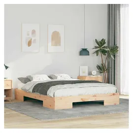 vidaXL Bodenbettgestell 160 x 200 cm Braun