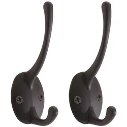 2er-Set Garderobenhaken MCW-C75, Haken Wandhaken Kleiderhaken Set