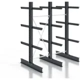 Stier Kragarmregal schraubbar doppelseitig 2 Felder mit 3 Ebenen 2560x2530x400mm