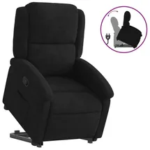 vidaXL Relaxsessel mit Aufstehhilfe Samt 56,1 x 82 x 75,7 cm Schwarz