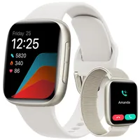 Smartwatch Damen Herren mit Telefonfunktion, 1,85" Smart Watch Fitnessuhr, 110+ Sportmodi, Herzfrequenz/SpO2, Fitness Tracker Schrittzähler Armbanduhr, 10 Tage Akku, 3ATM wasserdicht, iOS/Android