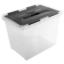 sunware perfectly organised Aufbewahrungsbox 36 x 23,5 x 26,3 cm 1-tlg. Grau/Transparent