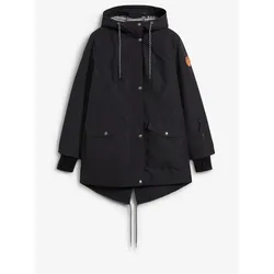 bonprix wasserdichte 3in1 Longjacke mit praktischen Taschen, schwarz, 44, Fleece